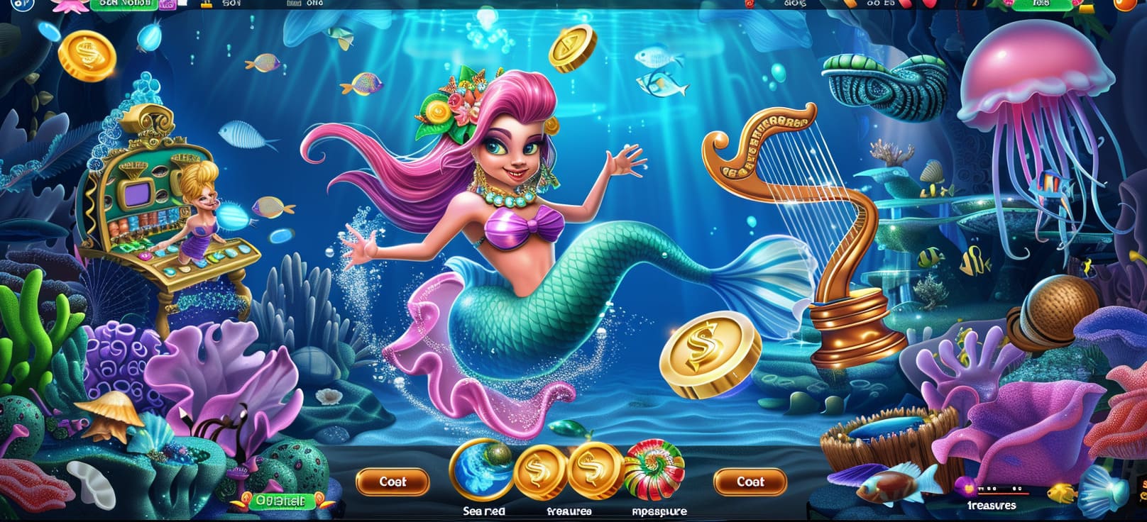 Caça-níqueis de sereia online com tesouros do mar no 9r bet cassino